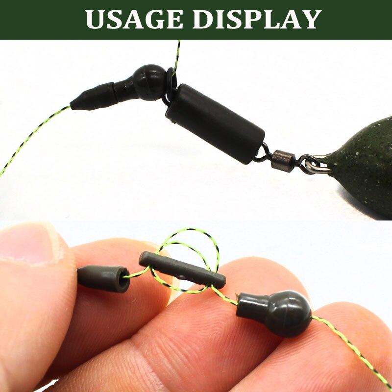 20x Ajustator de pescuit la crap Oprire schimbare rapidă margele de cauciuc Helicopter Chod Hair Rig Accesorii grosiere de pescuit Hrănitori pentru metode