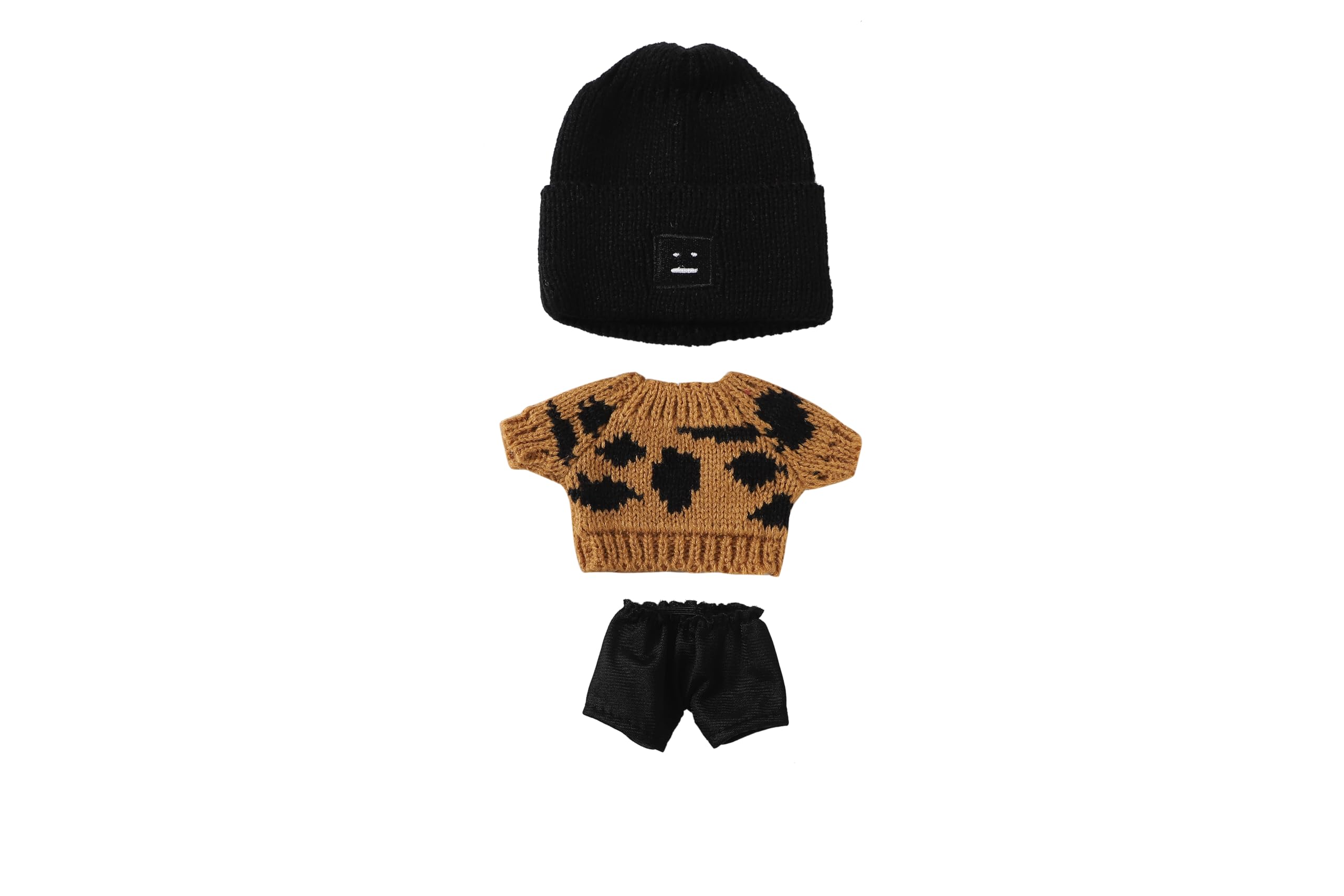 AXLUCE Плюшевая одежда - Плюшевая игрушка - Одежда - 20 см Вязаная шапка - Свитер - Штаны Кукла (D)