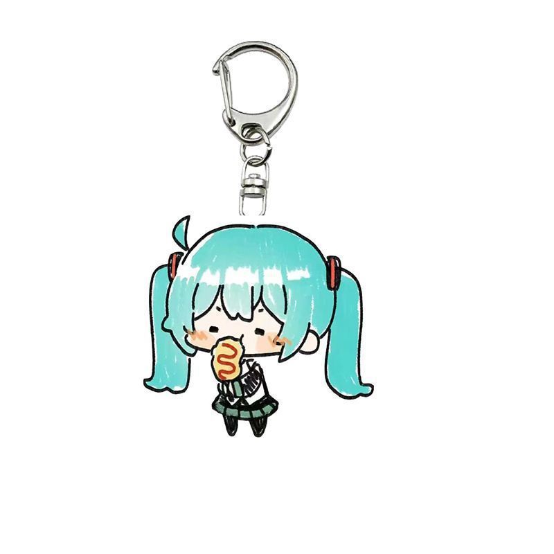 Cute Hatsune Miku Acrylic Keychain for Anime Fans Anime Inspired Hatsune Miku Acrylic Keyring for Collectors