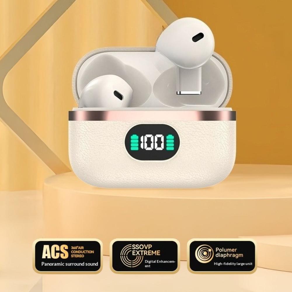 Xiaomi TWS In-Ear Design Earphones Premium Leather Wireless Earbuds Digital Display Mic Ideal Companion for Sports Music Player