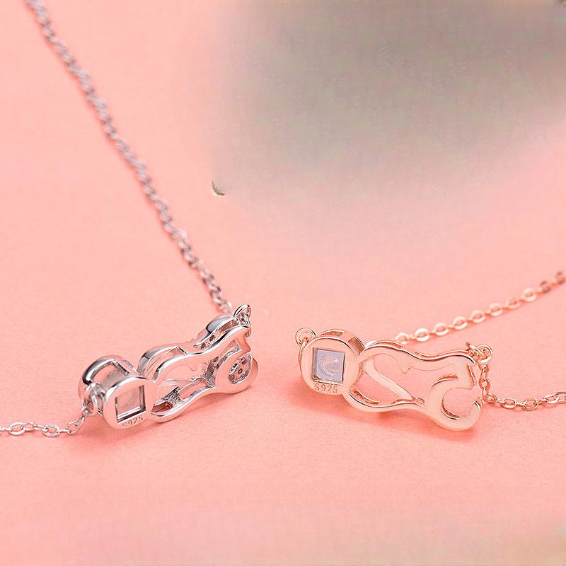 520 Miluji tě Stříbrný náhrdelník 925 pro ženy 100 jazyků Miluji tě Pamětní stříbrný přívěsek Řetízek na klíční kost Módní ozdoba