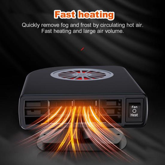 

Обогреватель лобового стекла Быстрый Низкий Нагрев Эффективный Вращающийся Шум Быстрое размораживание сильным ветром Удобный