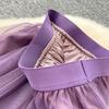 Qooth Elegant Gradient Color Tulle A Line Mini Pleated Skirt Tiered Elastic Waist Women Skirt QT2626