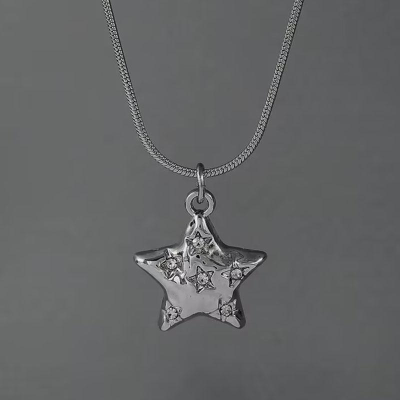 Bohemia Candy Cute Necklace for Women Star Pendant Beaded Clavicle Chain Necklaces Vacation Jewerly Y2K Accessories