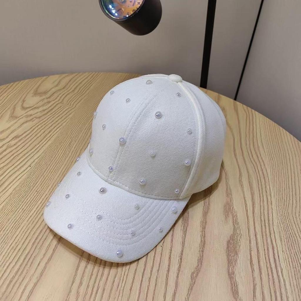 Fashion Pearl Elegant Baseball Cap For Women Outdoor Casual Sun Protection Bones Hat Gorras Casquette