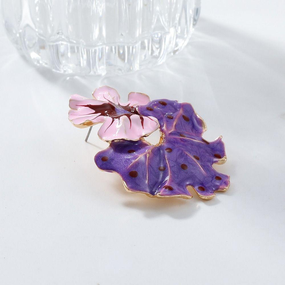Exaggerated Stud Earrings Bohemia Women Earrings Wave Dot Leaf Flower Earrings  Daily Wear