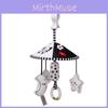 Infant Black And White Rattle Bell Wind Chime Baby Cot Hanging Rotation Bed Bell