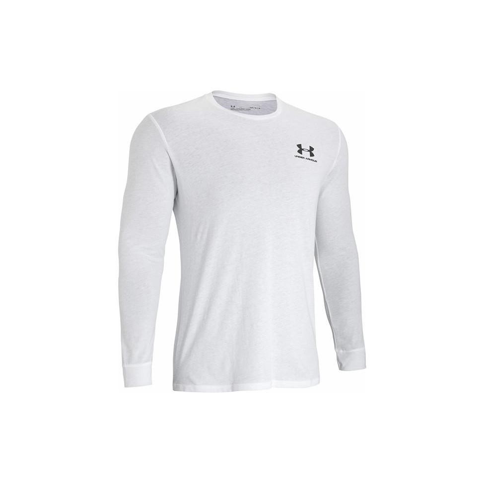Under Armour Sportstyle Left Chest Long Sleeve T-shirt  White  Men s 1329585-100 XXL