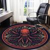 1pc Cthulhu Mandala Office Round Area Rug,  Mat Suitable ForOffice, Under Office Chairs Bedroom Living Room Home Decor, Room Deco