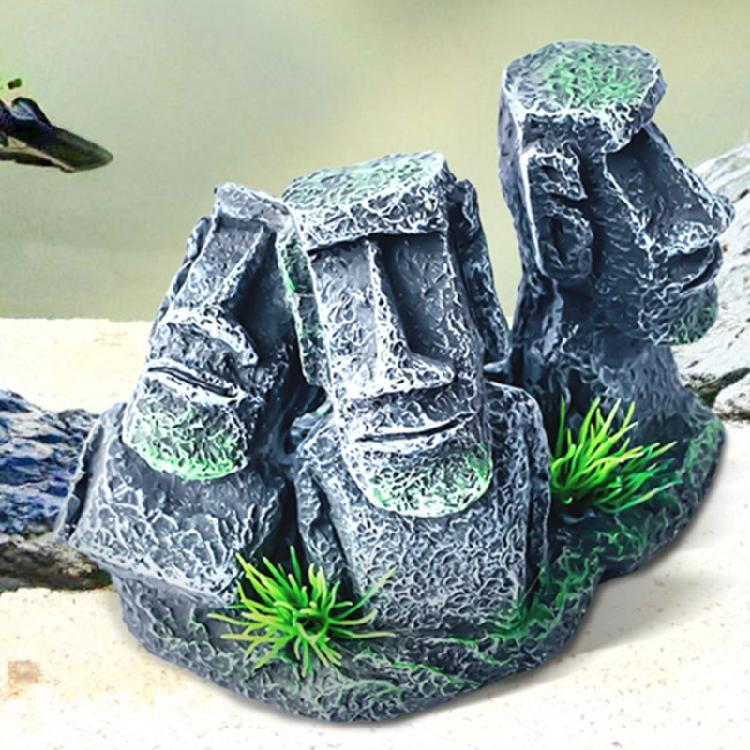 Unique Stone Statue for Aquariums Decoration Resin Sculpture Statue Ornament for Home and Office Fishtanks Landscape