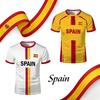 2026 New Spain Flag Print Sports T-shirt Summer Outdoor Sports Breathable Jersey Unisex Soccer Training Crew Neck Top