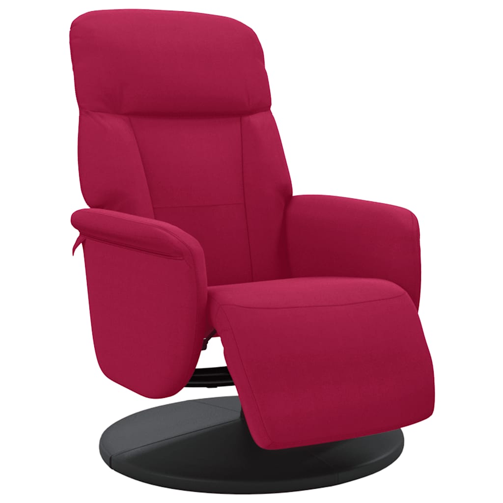 Recliner Chair with Footrest Burgundy Velvet