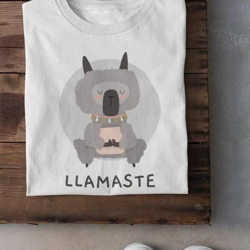 Llamaste T Shirt Meditation Shirts Yoga Life Llama Love Funny Animals