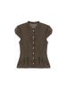 SALAD BAGUNI Sheer Cap Sleeve Blouse - Black