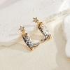 Retro Catching Eye Five Pointed Star Alloy Earrings Ideal For Women Trendy