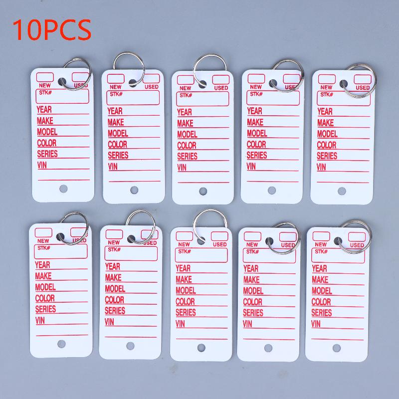 Unique 10PCS Card-shaped DIY Keychains for Cars Pet Name Identification Tags and Fashion Bag Charms for Everyday