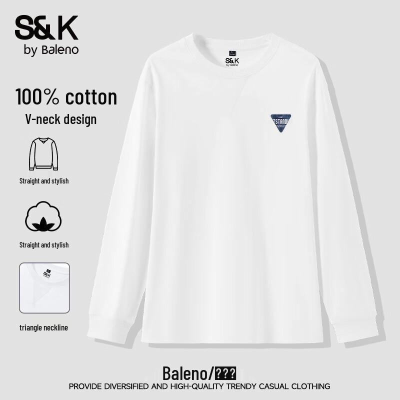 Baleno Men's Crew Neck Oversize Sweatshirt with Triangle Print
