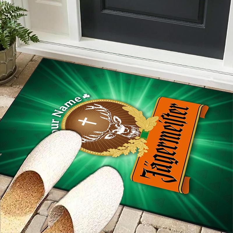 Custom NameJager-meister Spirit Drink Carpet, Indoor Rug, Chair Rug, Living Rooms, Doormat Made From Polyester Home Decor Birthday Christmas Gifts