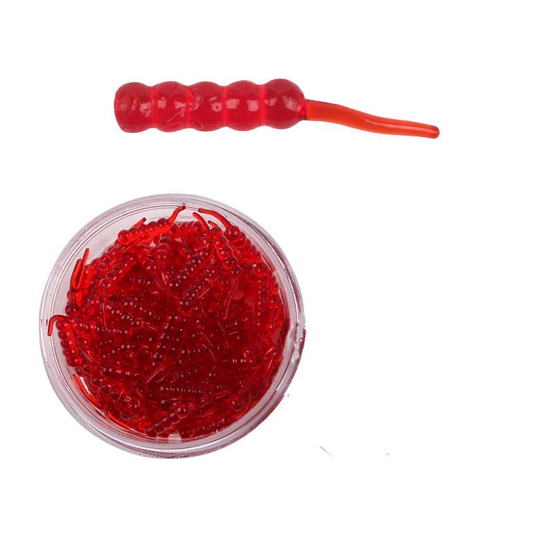 Dynamic Soft Beads Floating Maggot Lure: White Corn Flavor, Red Worm Scent