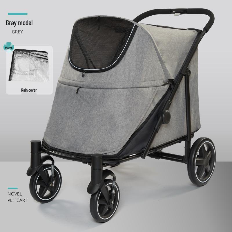 "Spacious Outdoor Pet Stroller for Medium and Large Disabled Dogs and Cats"