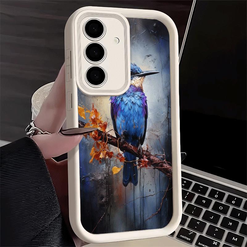 Phone Case for Samsung Galaxy S26 S25 Ultra S24 FE Bird Oil Painting Style Shell S23 Plus S22 + S21 S20 5G Soft Silicone Funda
