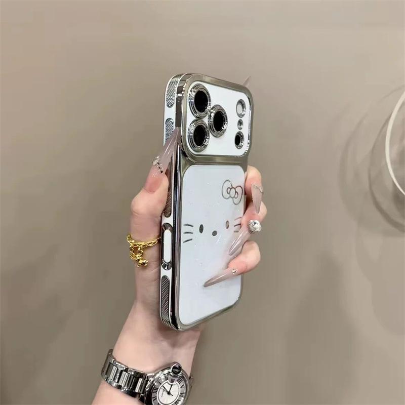 Seconds To Enlarge Windows for iPhone17pro Phone Case, Apple 16pro electroplatingKT Cat 15pro Cartoon 14p