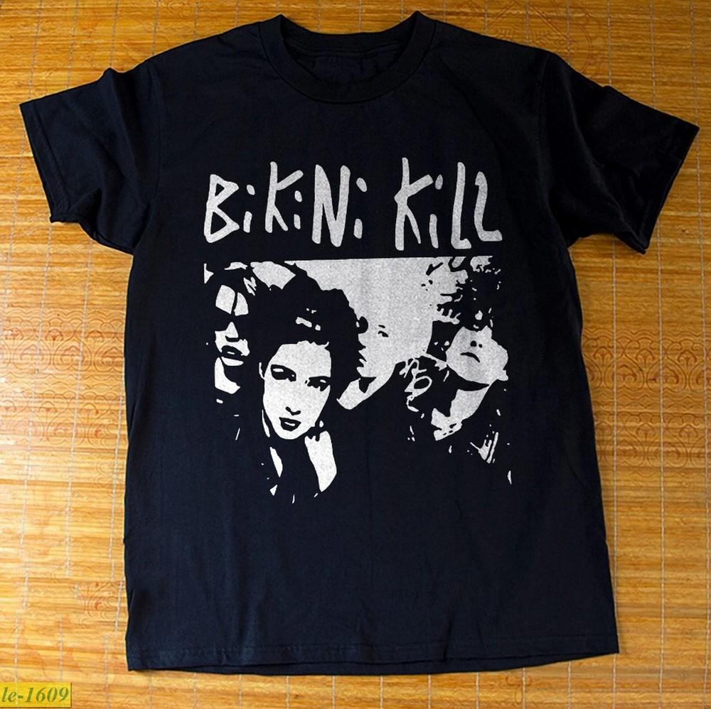 Bikini Kill America Punk Rock Music Band Black Unisex Tshirt Size S5XL Unisex T-Shirt XXL