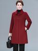 Mid-Length Double-Faced Cashmere Coat for Middle-Aged and Elderly Women - Autumn/Winter High-End Slim Wool Jacket