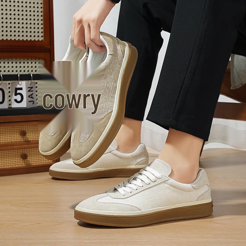 2026 Suede Cowhide Retro Men's Casual Shoes - Lightweight Linen Luxury German Trainer