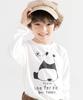 Bee Print Size Panda X White T-Shirt, Girls, Boys, Kids, Spring, Autumn, Winter, Taa05043, 140cm, 36. Style