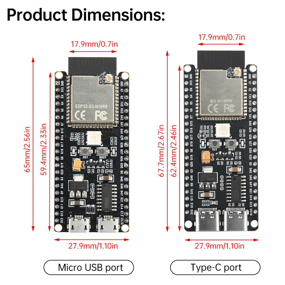 ESP32-S3-N16R8 Core Development Board WiFi Bluetooth Development Board