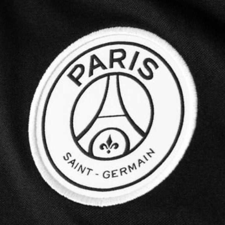 Paris Saint-Germain x Jordan Collaboration Letter Print Round Neck Quick-Dry Short Sleeve T-Shirt Unisex Tops Black AJ2396-011