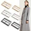 4pcs Adjustable Metal Three-Speed Buckle Set Windbreakers, Satchels, and Backpacks - Fashionable Suspender Lock Buckles In Silvery, Black, and Golden