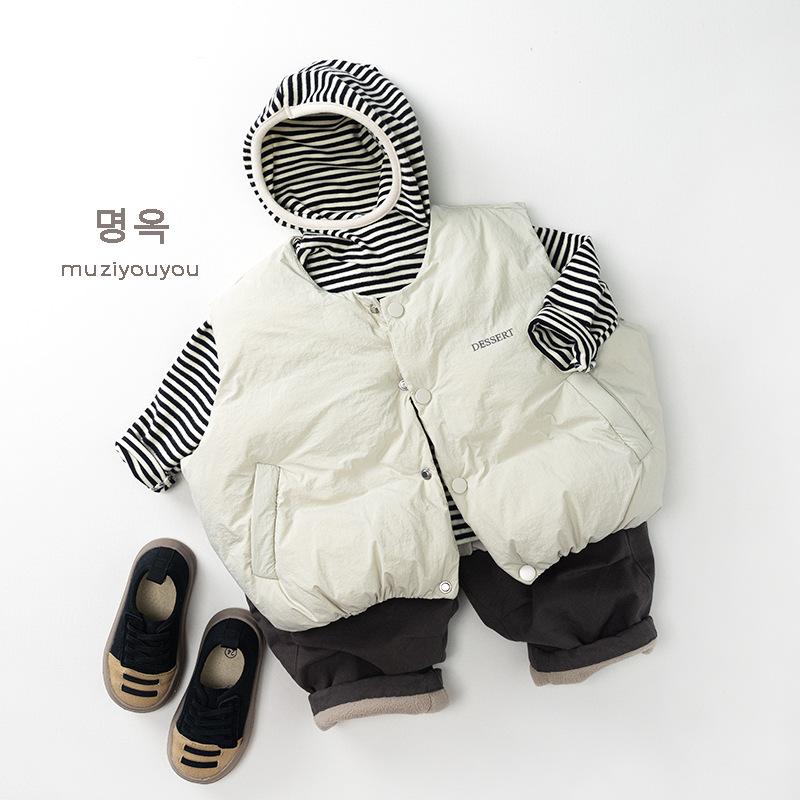 Kids Thick Fleece Warm Loose Casual Wide Leg Pants For Boys And Girls