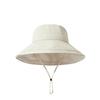 Outdoor solid color drawstring climbing hat casual versatile bucket hat summer big brim quick drying sun hat