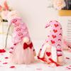 Charming Pink Valentines Day Couple Statues Delightful Heart Decorations For Lovers
