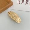 Korean Style Metal Alloy Geometric Square Oval Spring Clip Edge Design Concave and Convex Hair Accessories