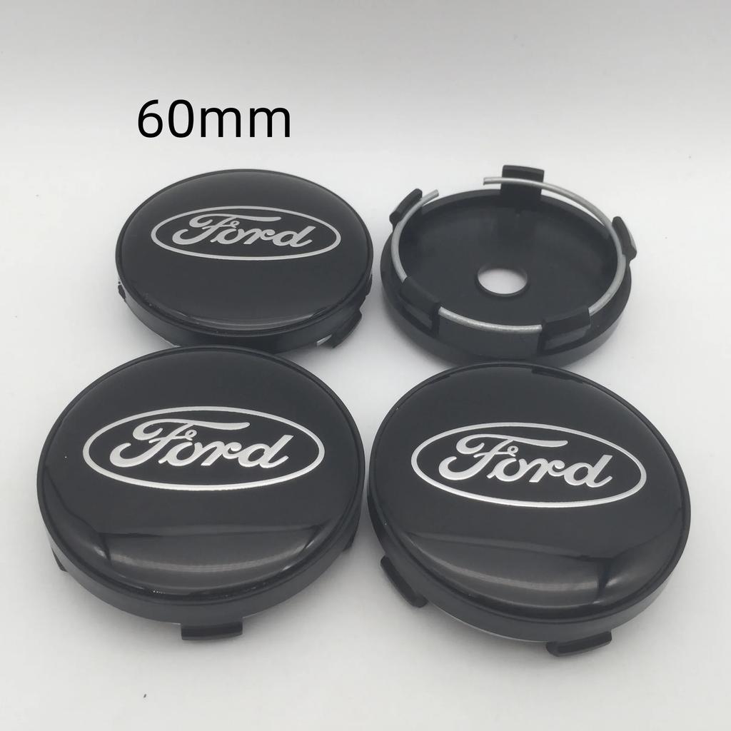 Autocollant Voiture Ford 4pcs 3D pour ford 56mm 60mm 68mm Emblème Voiture Cache-moyeu de roue Autocollant de cache Insigne styling auto Accesso