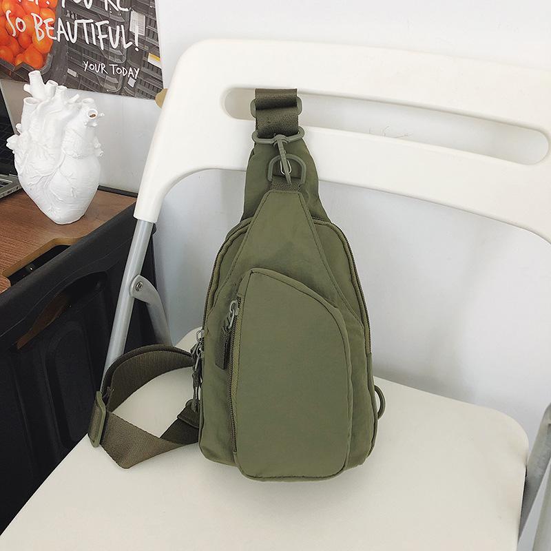 

Trendy Brand Breast Bag Women S Shoulder Messenger Bag Boys Lightweight And Versatile Outdoor Leisure Sports Multi-Pocket Fashion Mobile Phone Bag зелений