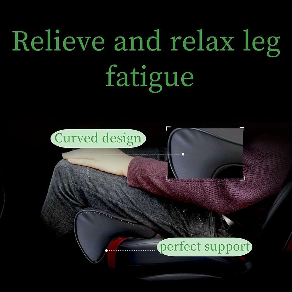 Universal Car Seat Extender Cushion Leather Auto Front Chair Mat Leg Support Pillow  Home/Offices