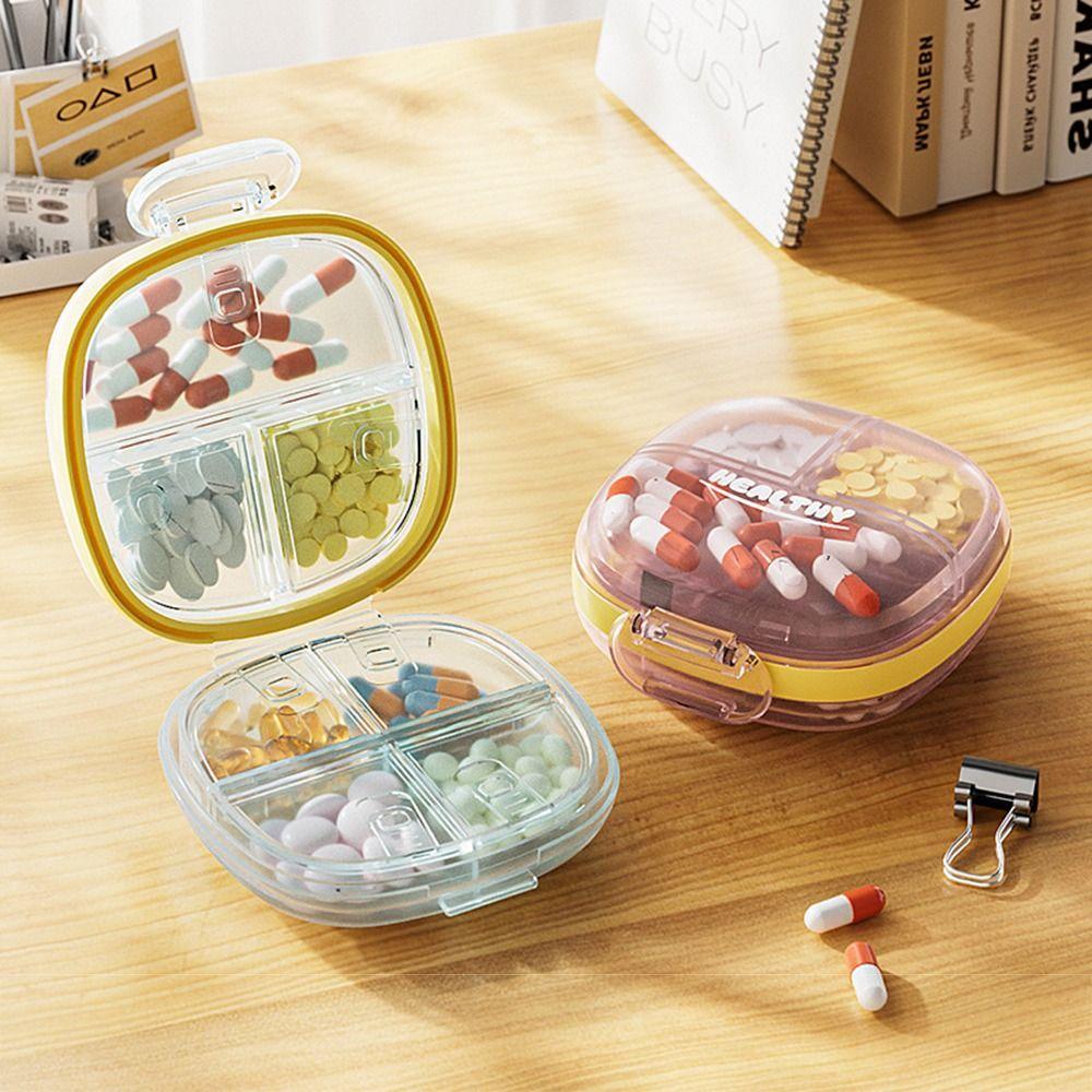 Moisture-Proof Portable Pill Box 7 Compartment Dustproof Medicine Organizer Food Grade Compact Travel Pill Dispenser
