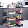 Compact Multi-Tier Storage Rack for Kitchen, Bathroom, and Living Room