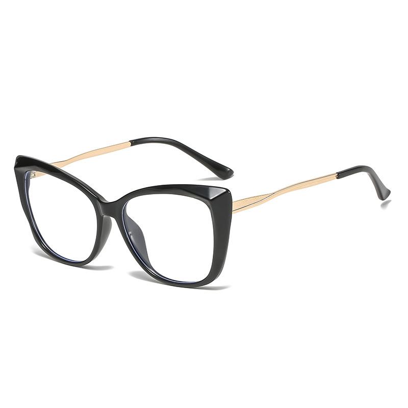 

Персонализированные очки «кошачий глаз» из TR90 с защитой от синего света, мужские, европейский и американский ретро, декоративная оправа, плоские очки с защитой от синего света