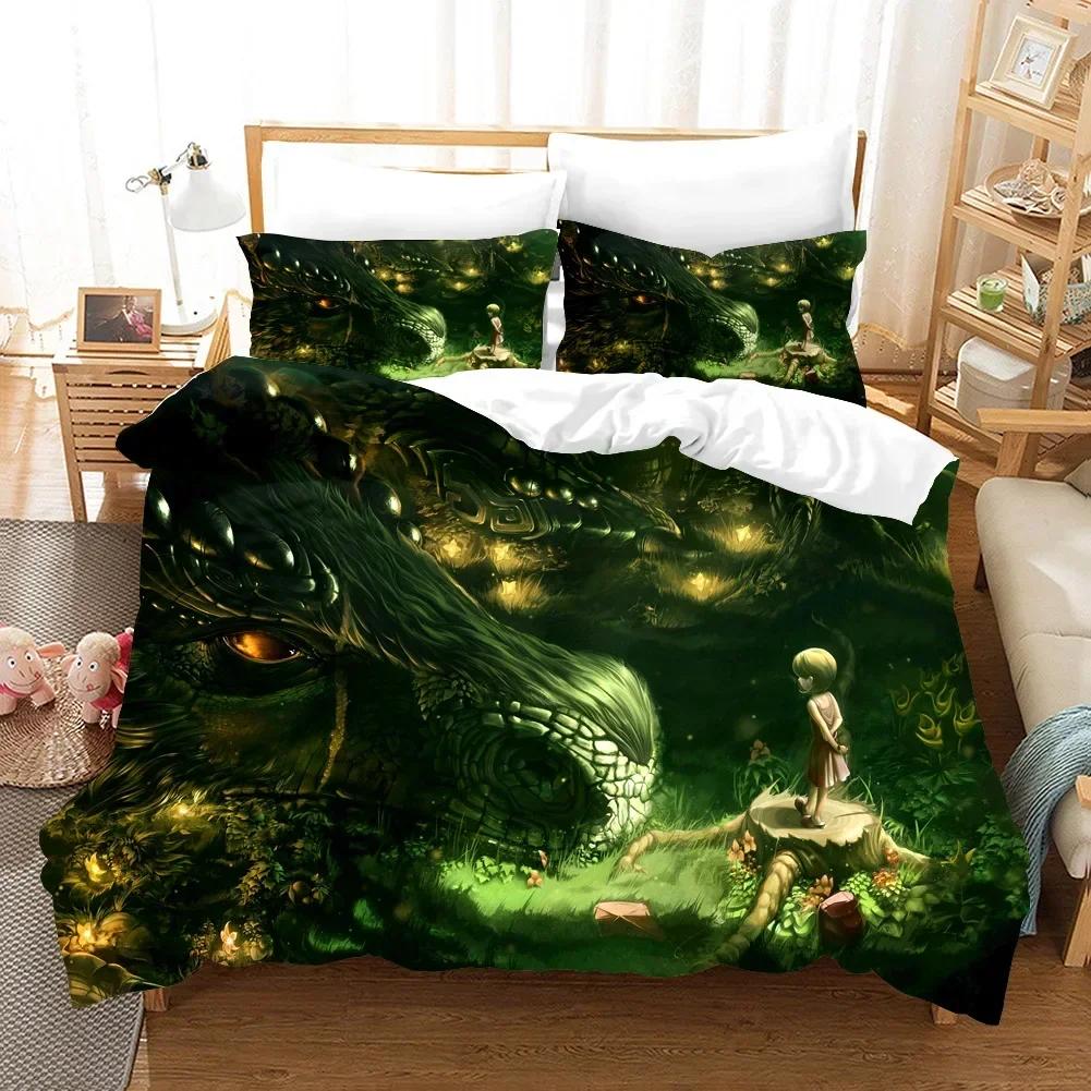 Luxury New 3D Print Scientisfictional Dragon Duvet Cover Set Colorful Graffiti Bed Linen Set Bohemia Bedding Set