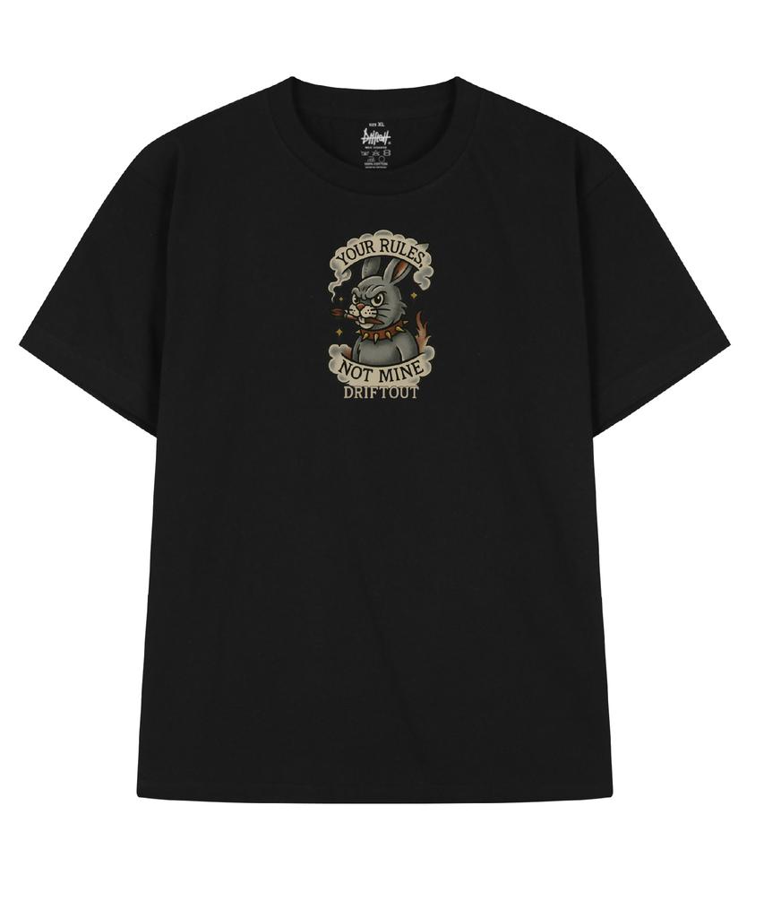 DRIFTOUT Not Mine Angry Bunny Short Sleeve T-Shirt (3 Colors)
