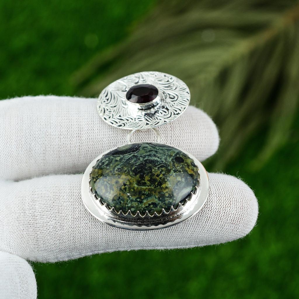 Bijuterii cu Piatră Prețioasă Jasp Kambaba Natural Argint Sterling 925 Pandantiv Pentru Fete