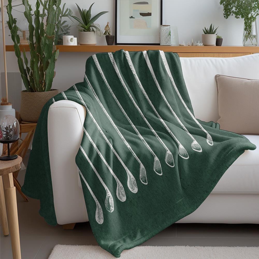 Golf Lover Blanket Throw Soft Fleece Bed Blanket Sports Gift for Men Women Golf Theme Decoration