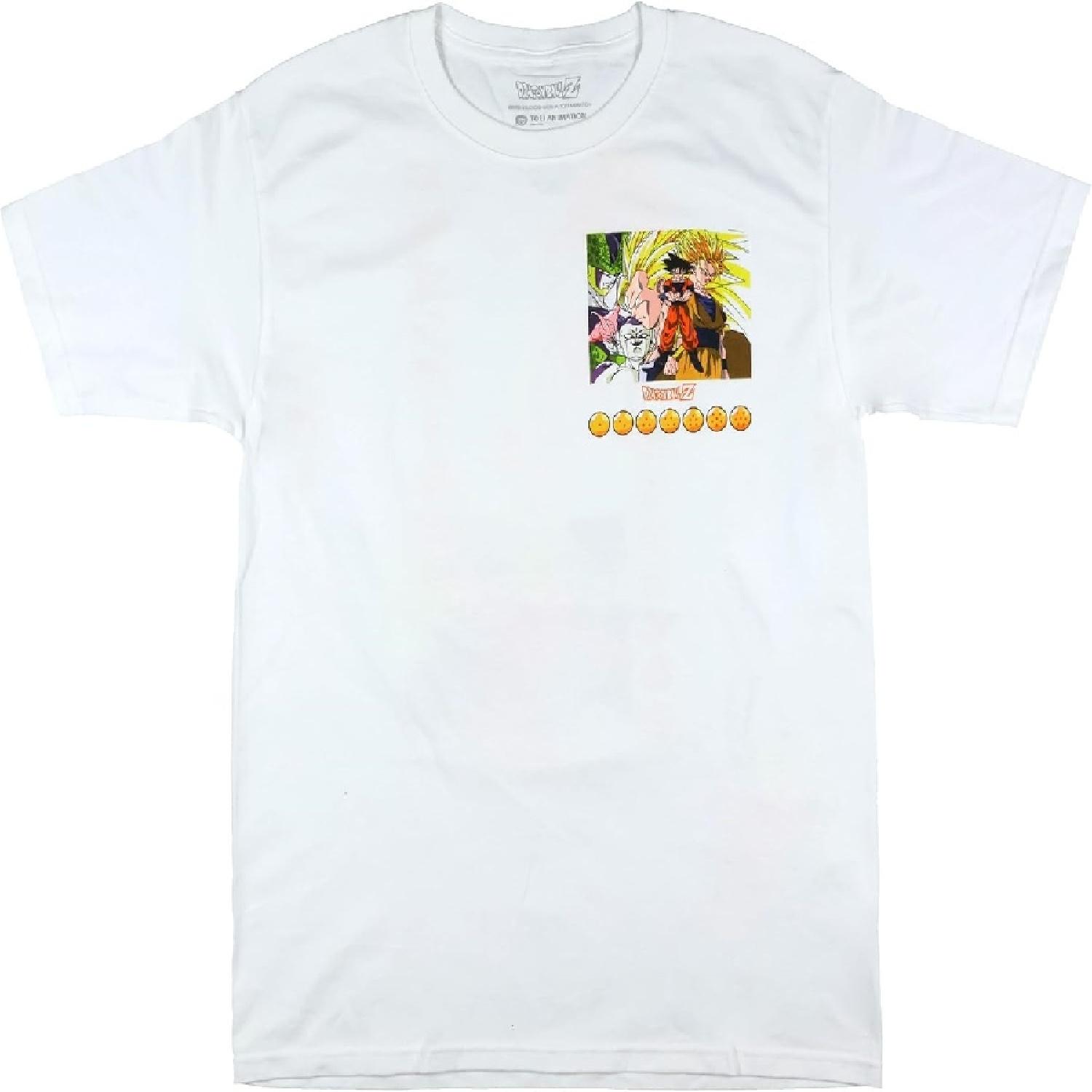 Dragon Ball Z Shirt Men s Goku Front and Back Print Short Sleeve Graphic Tee S