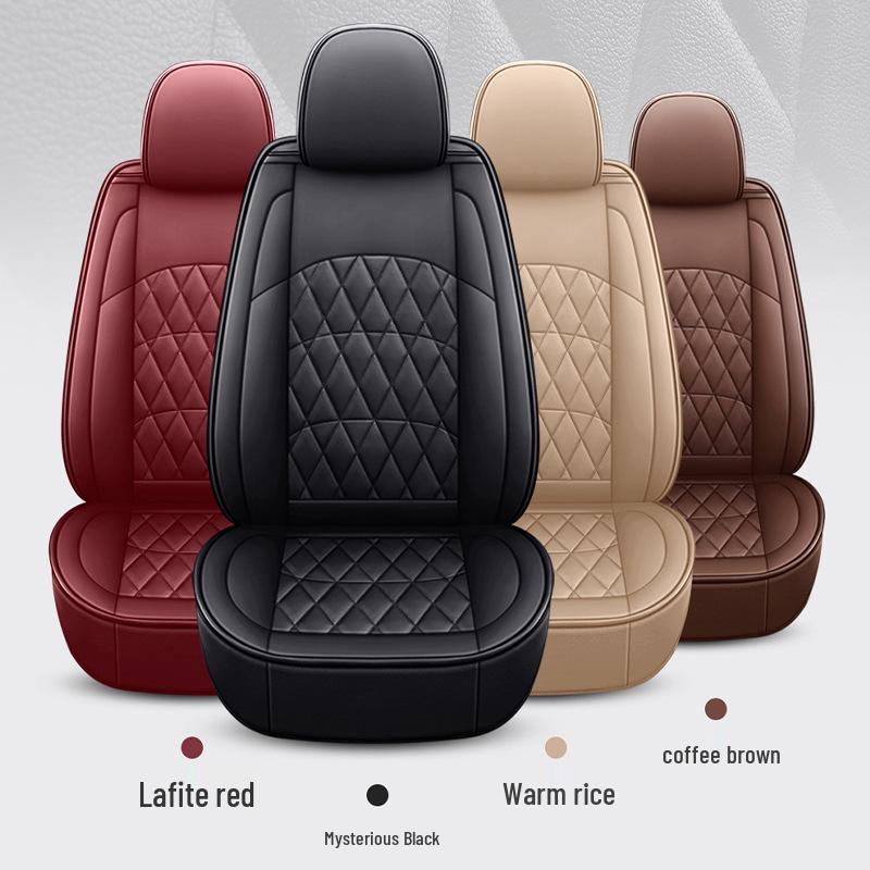 Full Wrap Leather Car Seat Cushion - Universal Fit for All Seasons