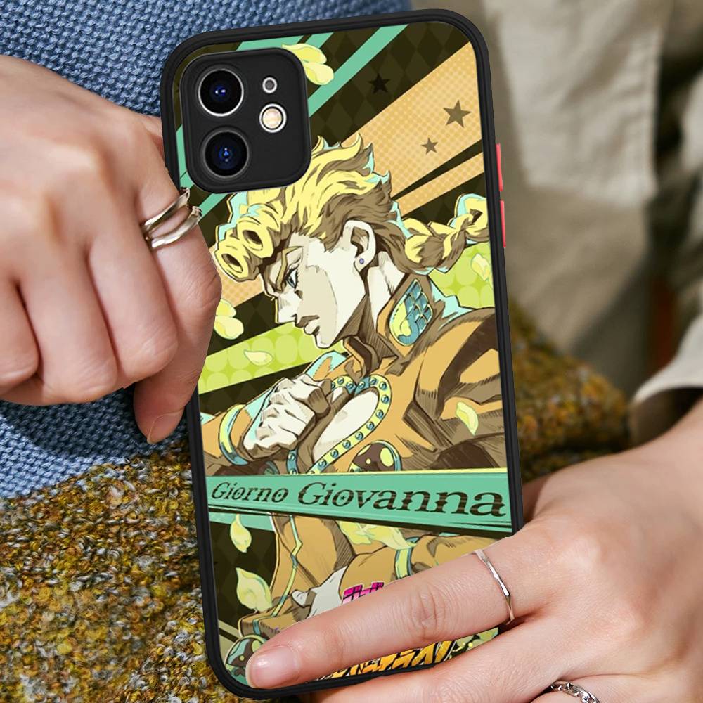 Anime Jojo Bizarre Adventure For IPhone 16 15 14 Plus 13 12 11 Pro Max X XS MAX Translucent Matte Shockproof Cover